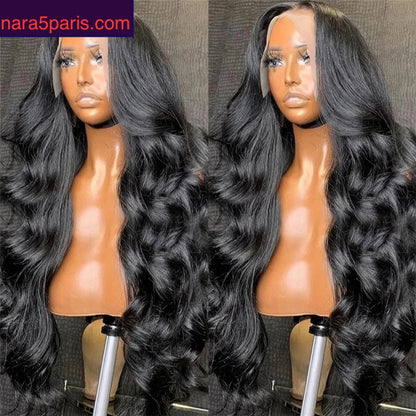 NARA5-Perruque Lace Front Wig Body Wave transparente HD 13x6.